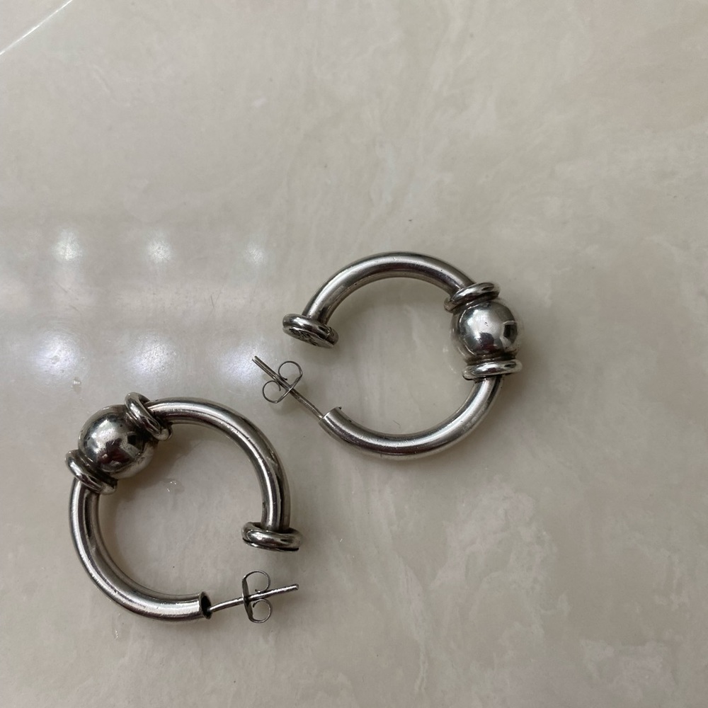 Sterling silver hoop earrings